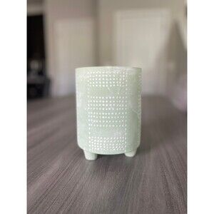 Mint Sage Green Terra Cotta 3 Legged Planter Pot, New